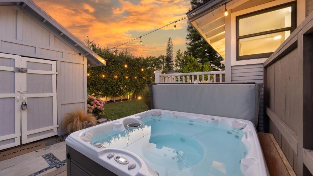 Luxe Backyard Oasis w Hot Tub Chic Design South Park Sanctuary